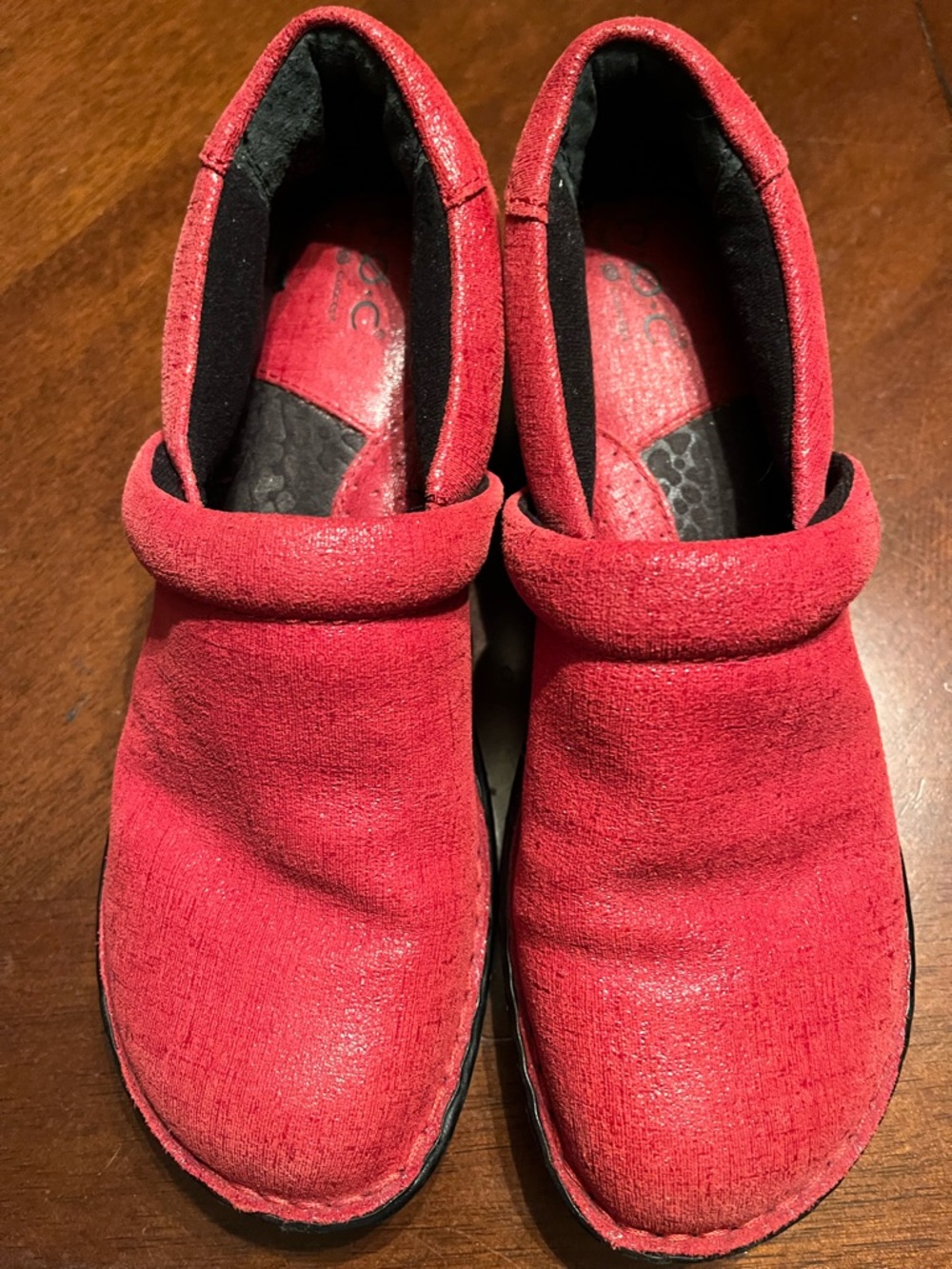 BOC Concept Red Suede Mules/Clogs